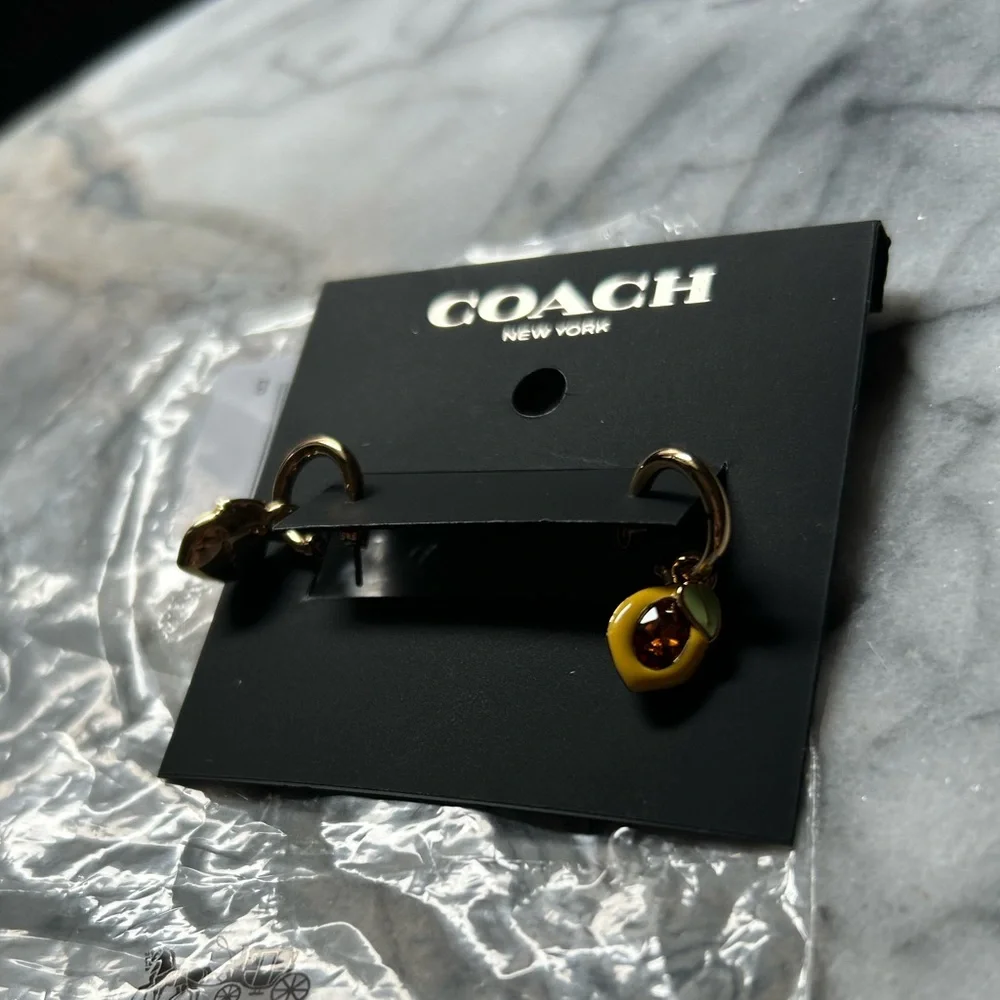 COACH Gold & Yellow Earrings - Picture 4 of 4
